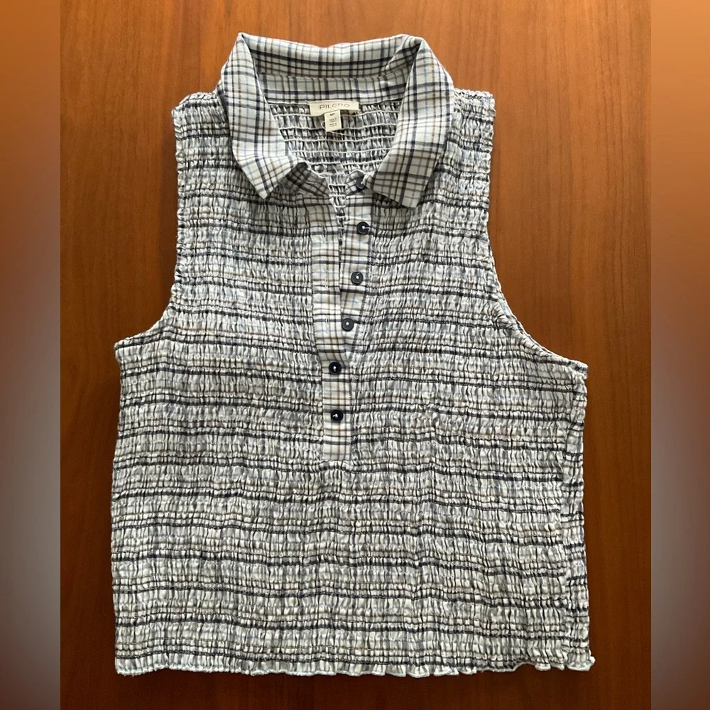 Anthropologie Pilcro Sleeveless Shirred Top, NWOT - Picture 7 of 7